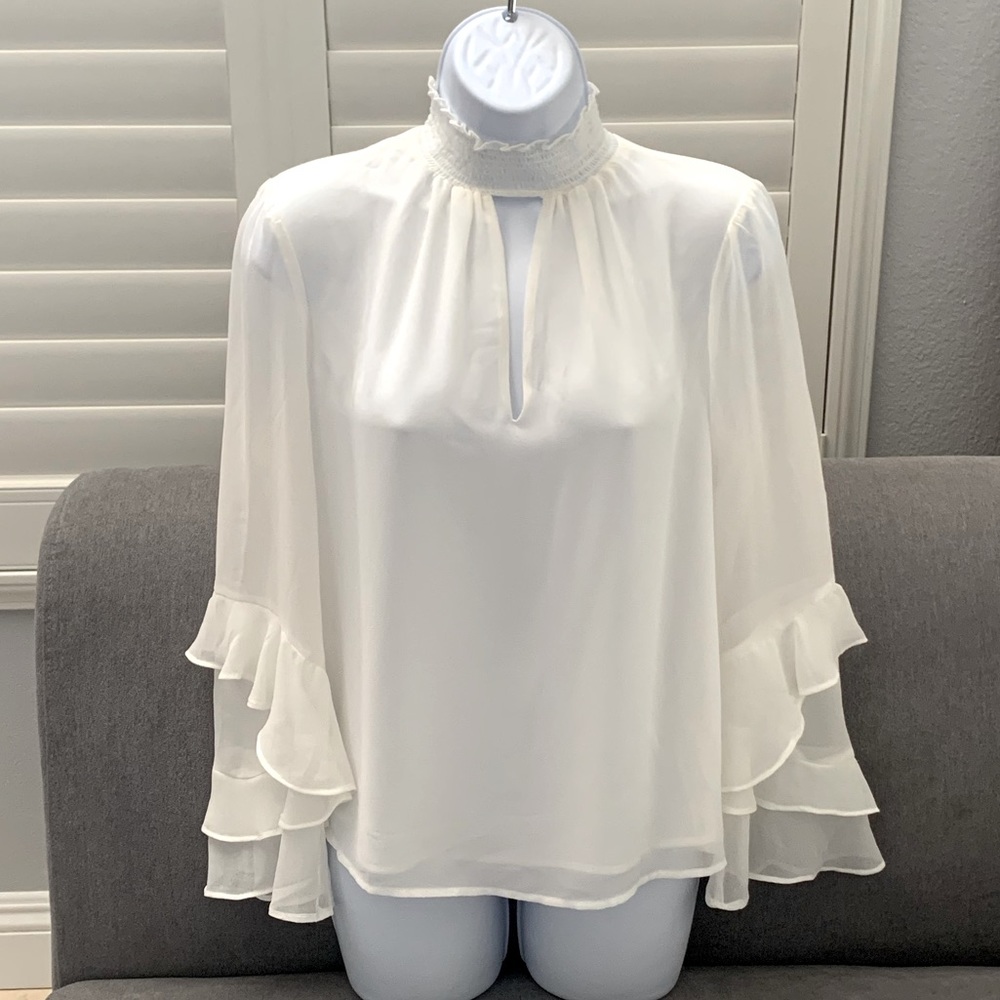 NWT 1.STATE True Colors Blouse- Soft Ecru Size S